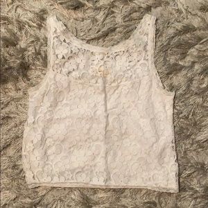 White lace tank top